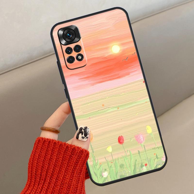 

Чехол Корейский закат для Xiaomi Redmi Note 14 13 12 11 10 15 Pro Plus Чехол для Redmi 15 15C 12C 10C 13C 14C Redmi 15C 5G