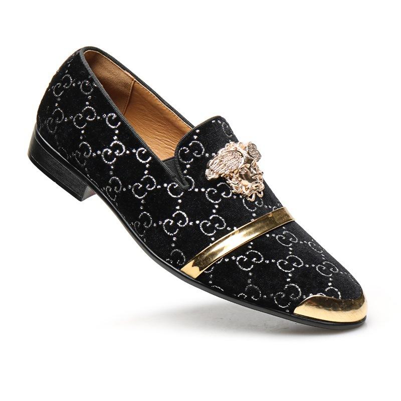 

[Заказ может быть обработан] Новые замшевые модные универсальные лоферы для мужчин, ленивые туфли на одну педаль 38 чёрный