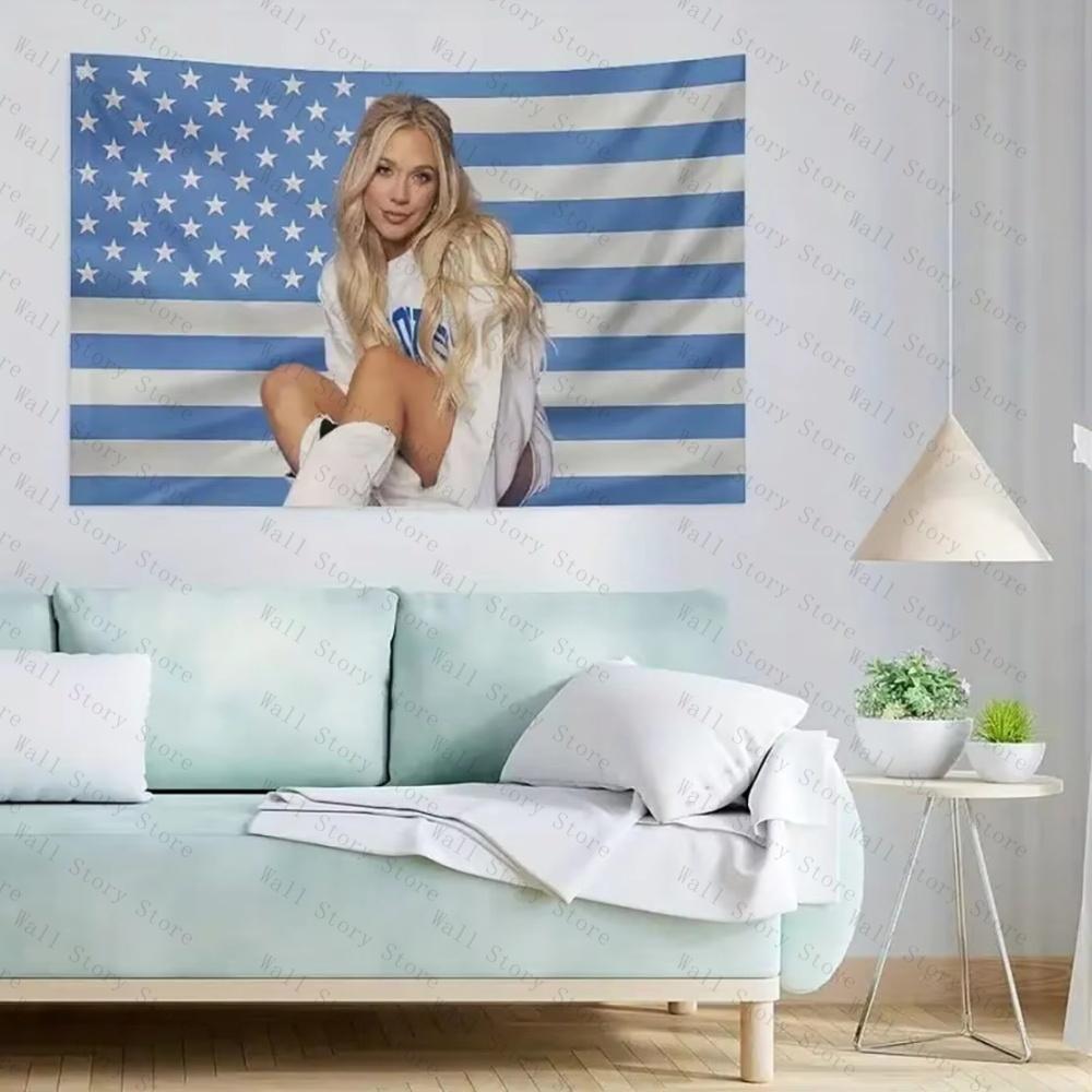 1 Pc Megan Moroney Pink American Funny Cameron Flag Perfect Decor Gift for College Dorm Room Scene Backdrop Bedroom Tapestry