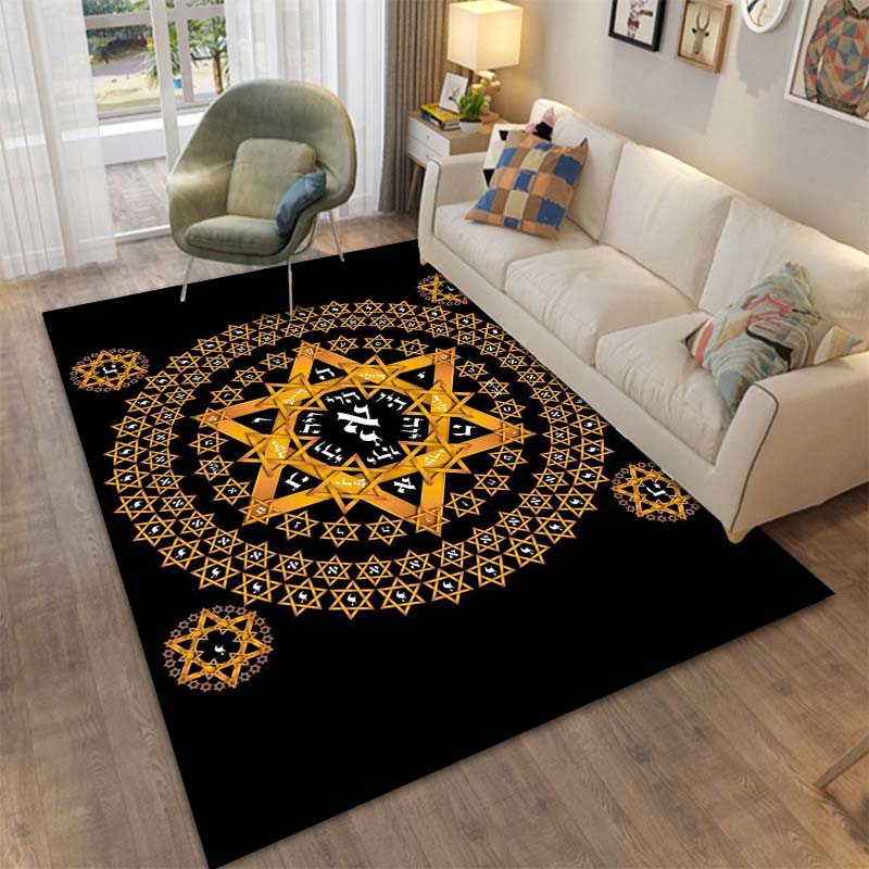 Sechszackiger Stern Davidstern Muster Teppich für Schlafzimmer Spielmatten Teppich Schlafzimmer Heimdekor Wohnzimmer Teppich Matte Weihnachtsgeschenk Teppich