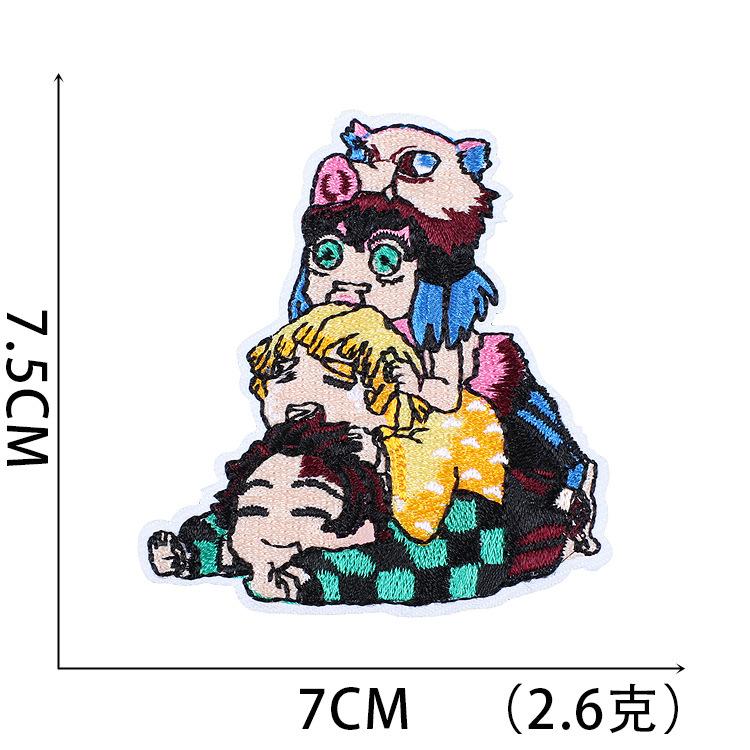 Computer Embroidery Label Cartoon Embroidery Cloth Sticker Animation Character Diy Decorative Patch Sticker Ironing Embroidery Chapter Boy