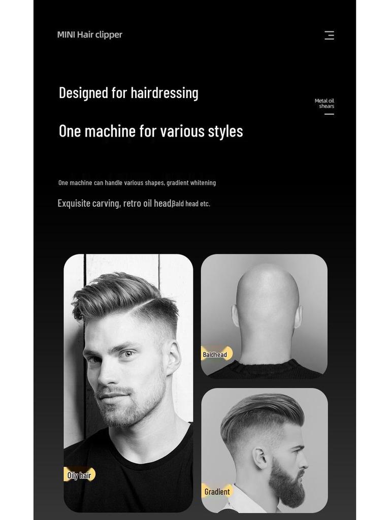 Men's Electric Hair Clipper & Trimmer for Bald and Hair Cutting - Barber Shop & Household Use