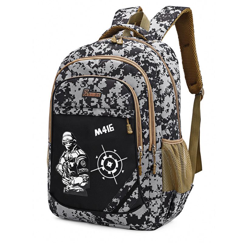 

Character Pubg Print Backpack With Breathable Material School For чорний