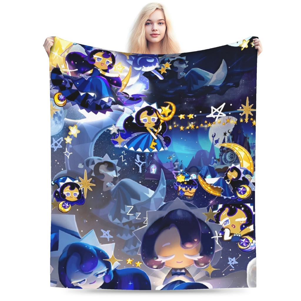 Comfortable Cookie Run Kingdom  Blanket Merch Bedding Decorative Video Games Throws And Blankets Warm Flannel for Office