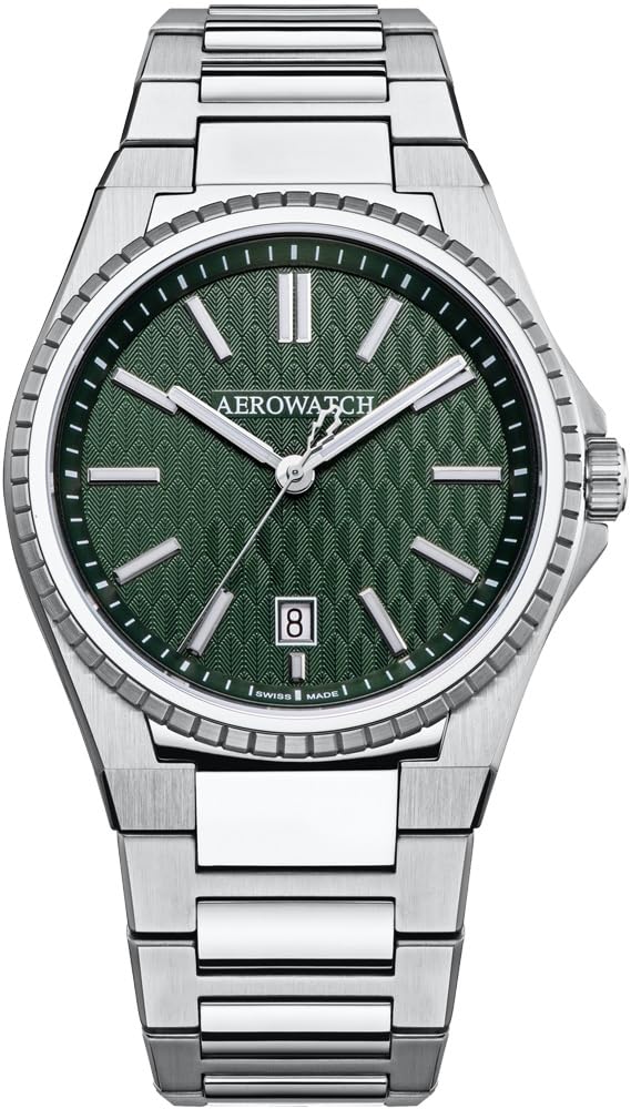 

3 Hand Date Swiss Made A42999 AA04M Silver [Aero Watch] Men s