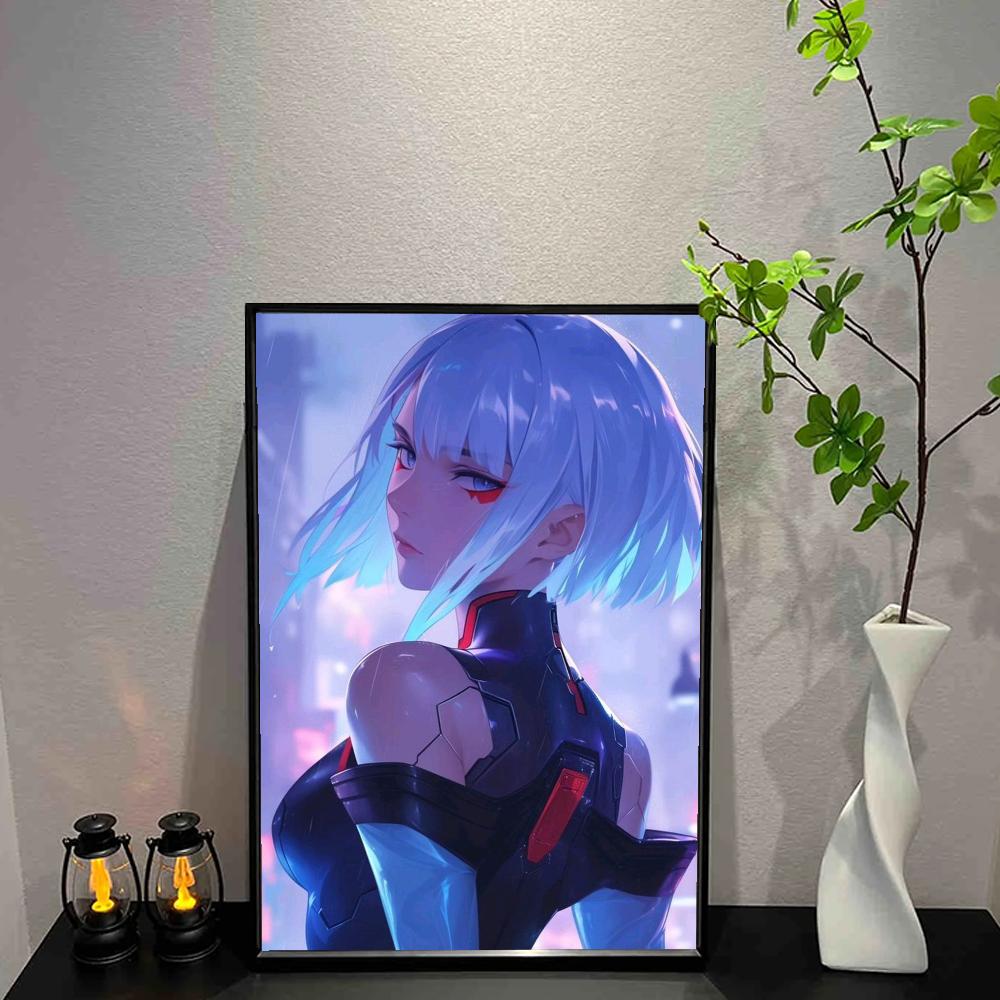 E-Edgerunners L-Lucy Poster Wall Art Print Poster Decorative Mural Modern Home Decor Birthday Gift Unframed Canvas Garage Room