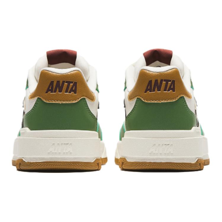 Anta Comfortable Non-Slip Low-Top Kids Skate Shoes Kids Sneakers White Green 312418010R-3