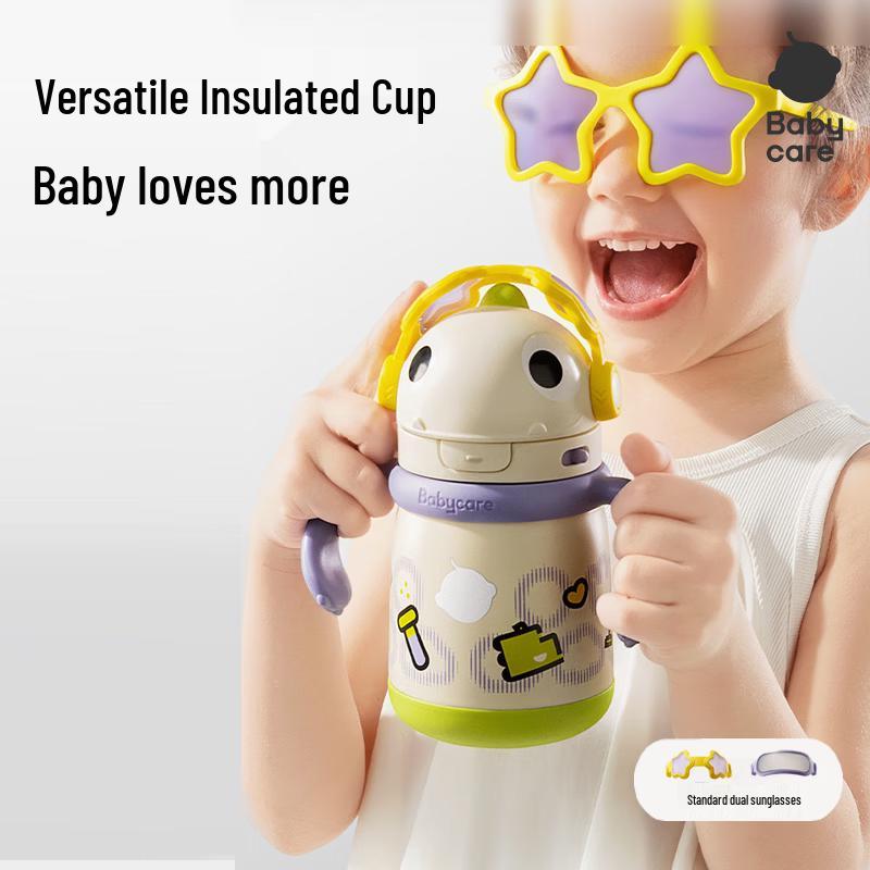 Babycare T-Rex Kids Insulated Straw Sippy Cup