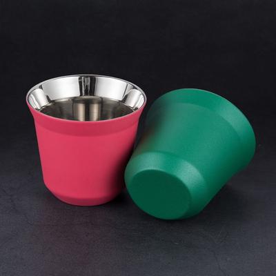New 80ML Espresso Mugs 304 Stainless Steel Double Wall Coffee Cups Cold Water Insulated Camping Mugs