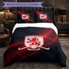 Middlesbrough FC Themed Bedding 3Pcs Duvet Cover Set Decorative Bed Linen For Teen Room Home Decoration