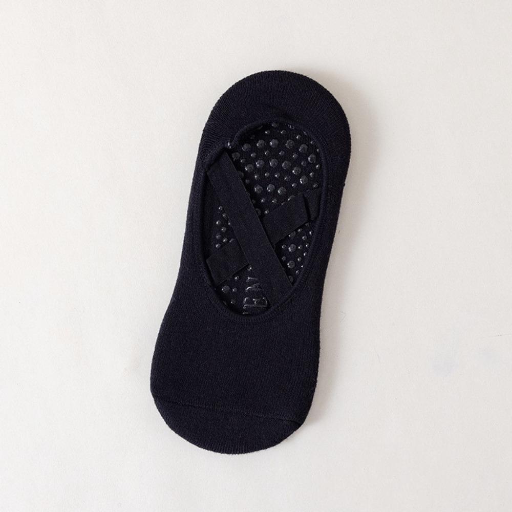 

1Pair Breathable Ballet Pilates Socks Backless Dance Sports Socks Soft Yoga Socks Women чёрный