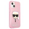 Karl Lagerfeld Klhcp13Skhtuglp Iphone13 Mini 5,4 Różowy/Pink Hardcase Glitter Karl`s Head