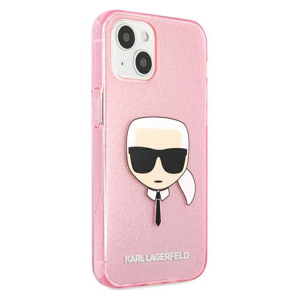 Karl Lagerfeld Klhcp13Skhtuglp Iphone13 Mini 5,4 Różowy/Pink Hardcase Glitter Karl`s Head