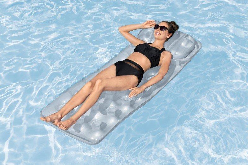 Nafukovací matrace s polštářem 188 x 71 cm Silver Deluxe Bestway 43024