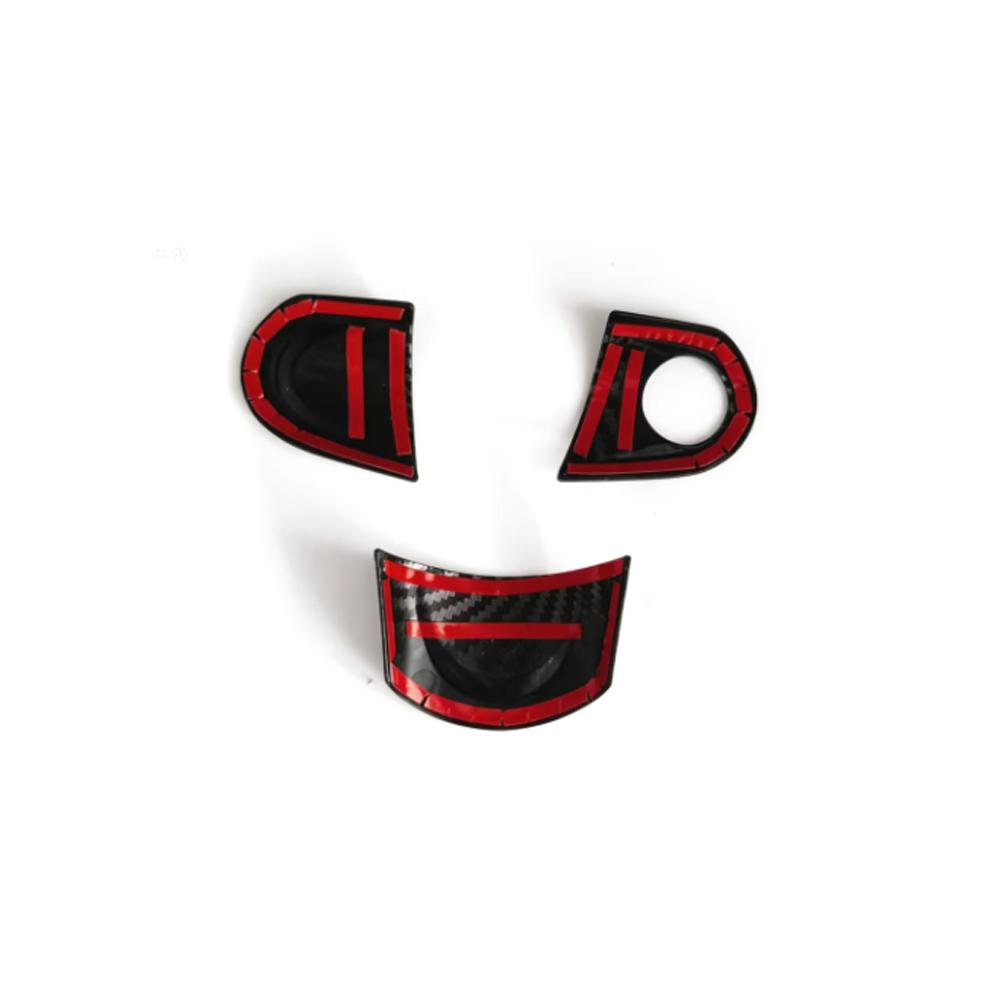 3Pcs For MINI COOPER R55 R56 R57 R58 R59 R60 R61 Steering Wheel Trim Panel Cover Decoration Sticker Car Accessories