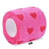 Rose Red Heart Rolls Bandages Elastic Nonwovens Bandage Non-woven Practical Beautiful Eco-friendly Elastoplast for Pets Animal