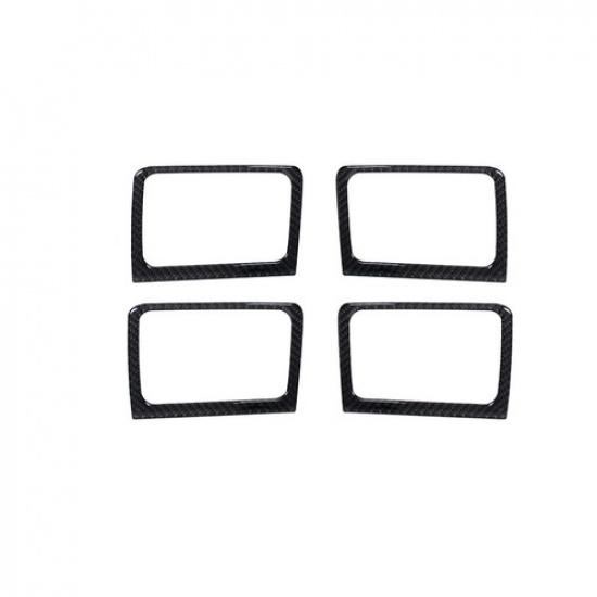 4Pcs Carbon Fiber Door Handle Bowl Panel Frame Cover For Dodge Ram 1500 2009-12
