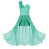 Barn Bryllup Blomster Jente Kjole Jente Ermeløs Blomster Blonder Rhinestone Maxi Romper Aftenkjole Danseklær
