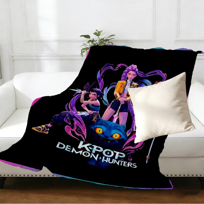 KPop Dämonenjäger Print Decke - Weich & Bequem, für Schlafzimmer, Reisen, Sofa, Heimdekoration - Geburtstags-Weihnachtsgeschenk für Freund