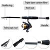 SOUGAYILANG Fishing Rods Combos with Telescopic Fishing Rods and Fishing Reel Set
