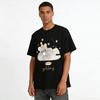 Cute Bear Go Fishing Print Casual Top Unisex Loose Fit Cotton T-Shirt For Daily Commute Pure cotton T-shirt