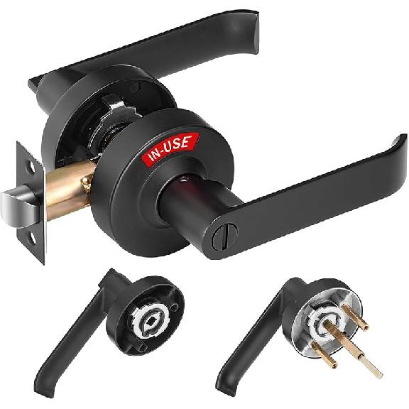 Индикатор Блокировки Конфиденциальности и Дверная Ручка, Замок для Ванной Комнаты «Свободно/Занято» с Индикатором «Занято» или «Свободно», Коммерческая Дверная Ручка Класса ANSI 2