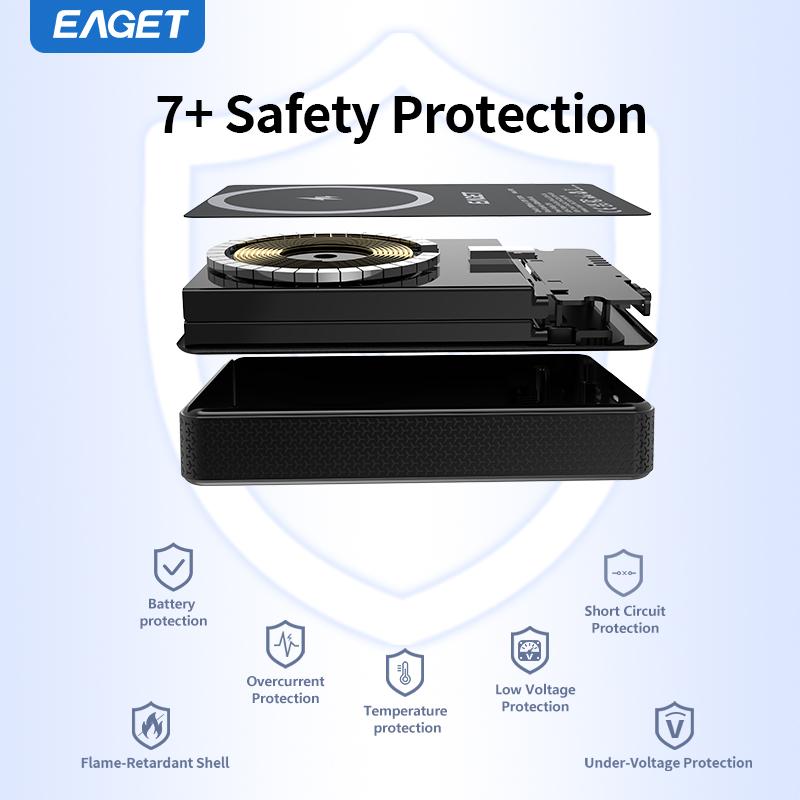 10000mAh Bærbar Powerbank Trådløs Lader 20W Mag-Safe Utendørs Batteripakke Mobiltelefon Powerbank for iPhone 16/15/14/13/12 Pro