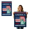Independence Day Garden Flag 250th Anniversary Statue of Liberty and Flag Print Outdoor Decorative Banner for Yard Lawn Patio