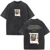 Gewaschenes Vintage Rapper Bad Bunny T-Shirt Debi Tirar Mas Fotos DTMF Welttournee T-Shirt Herren Damen Mode Hip Hop Rundhals-T-Shirts