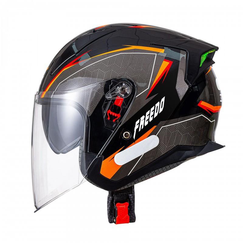 Delivery: Motorcycle Helmet Half Men Women Double Lenses Covered Three-quarters