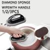1/2/3PCS Sponge Kitchen Pot Brush with Handle, Rust Cleaning Tool Sink Pot Dish Scrubber Bathroom Decontamination Cleaning Brush