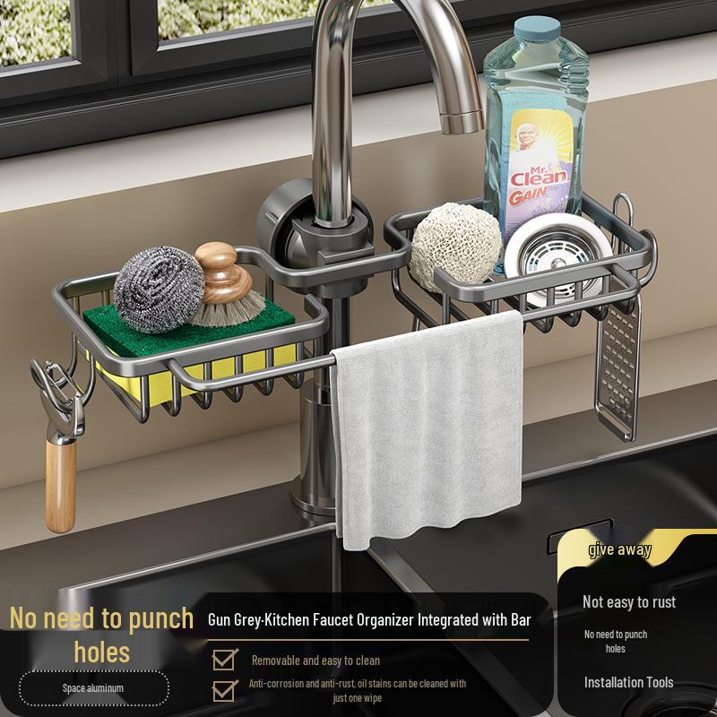 Wall-Mounted Multifunctional Kitchen Spice and Knife Organizer