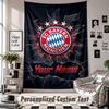 Arazzo da Appendere alla Parete con Nome e Testo Personalizzati, Arazzo Decorativo del Bayern Monaco per la Camera da Letto