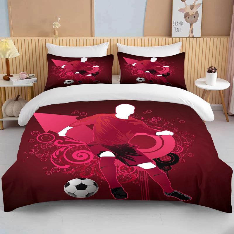Cool Football Soccer 3D Bedding Set Duvet Cover Pillowcases Comforter Bed Linen Room Decor For Boys Gift Twin Queen King Size