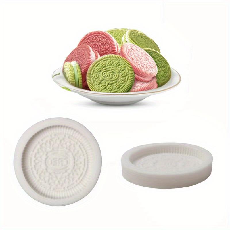 Cookie Shaped Chocolate Mold 3D Silicone Mold Oreo Candy Mold Biscuit Shaped Cake Mold Fondant Mold Baking Tools