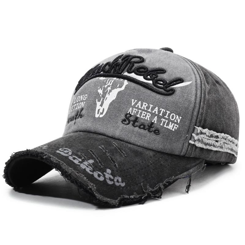 Washed retro baseball cap, made old and adjustable sun hat