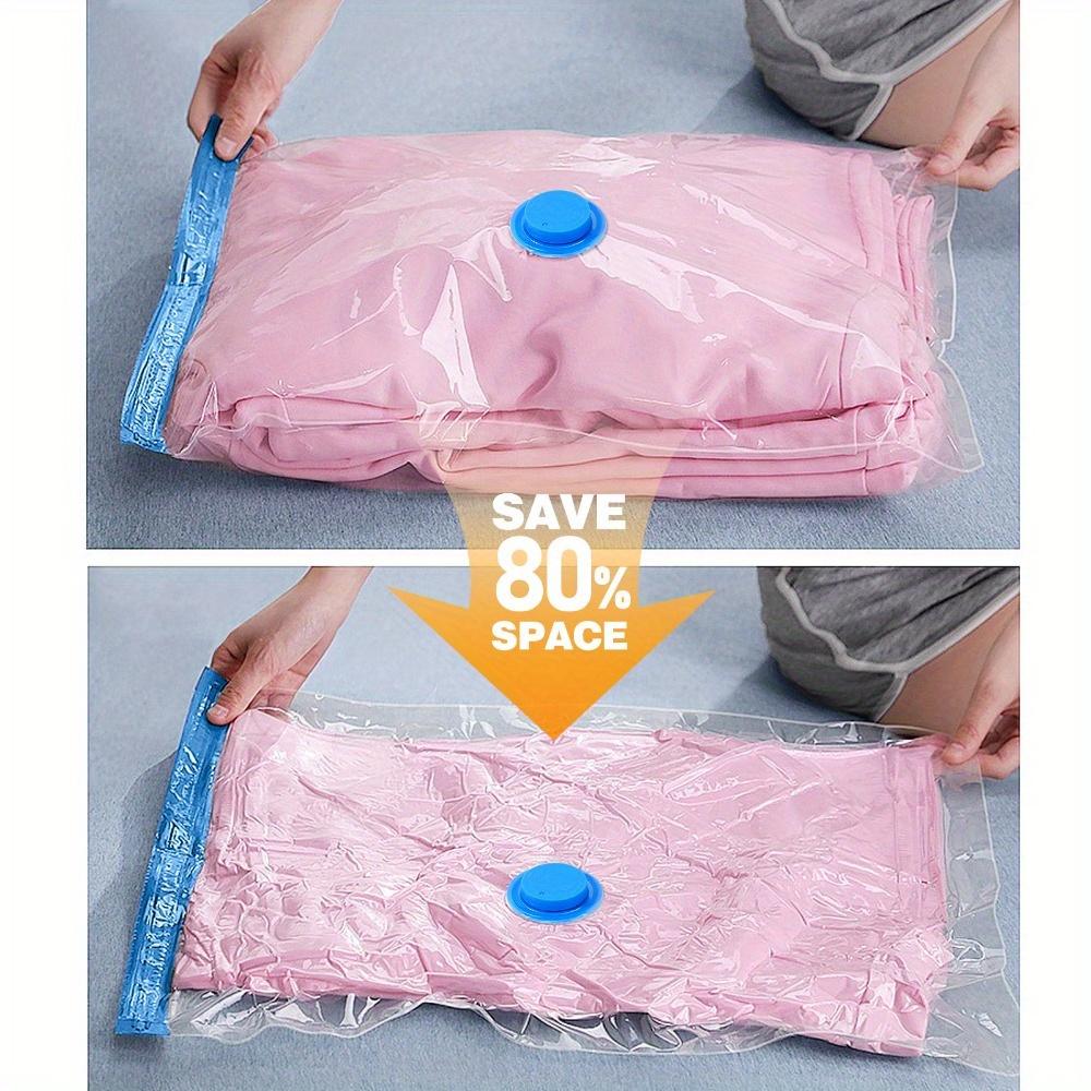 Electric Pump Vacuum Compression Storage Bags - Space-Saving Travel Storage for Luggage, Clothes, Bedding, Pillows, Quilts, and Blankets
