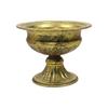 Spacious Wide Antique Metal Planter Small Urn Flower Pot Pedestal Vases For Florals Arrangements And Decors Gift