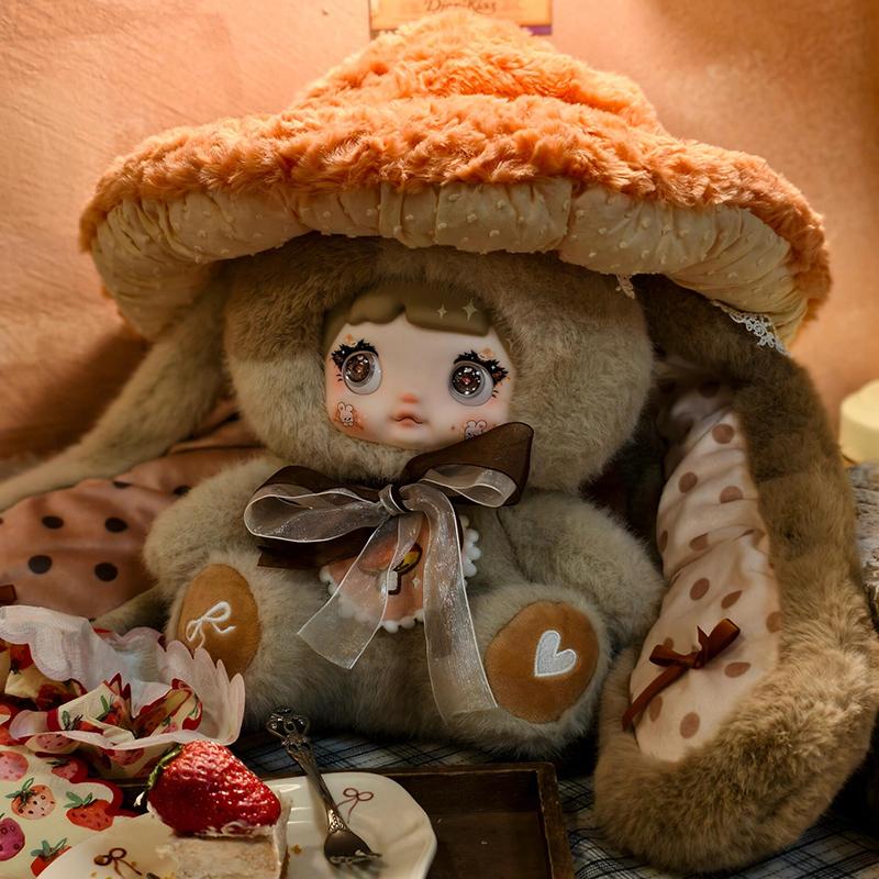 Mushroom hat mysterious blind box collection plush doll cute desk decoration gift for girl collector Christmas birthday