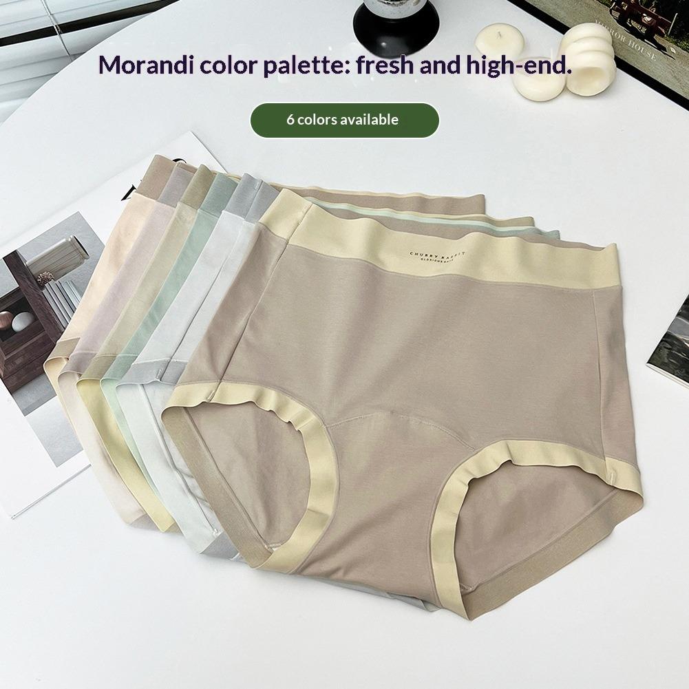 Women's Spring and Autumn High Waist and Abdominal Contraction Cotton Crotch Triangle Briefs