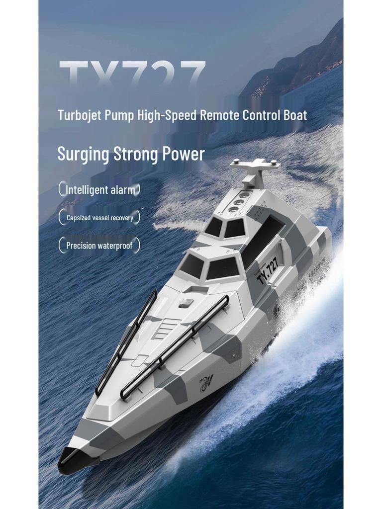 2.4G Turbo Jet High-Speed Remote Control Racing Speedboat Electric Water Toy Model