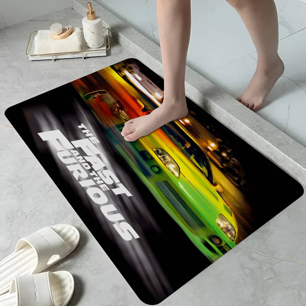 Movie F-Fast n F-Furious Floor Mat Rectangle Anti-slip Home Soft Badmat Front Door Indoor Outdoor Mat Hotel Decor Mat
