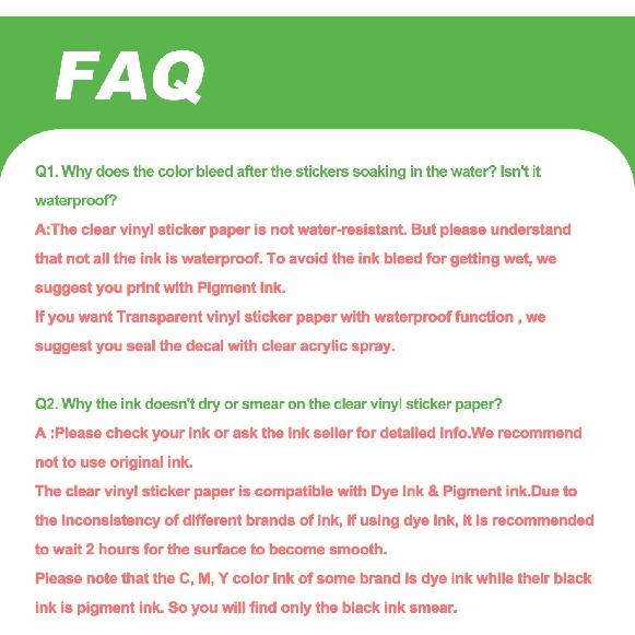 MECOLOUR Clear Sticker Paper for Inkjet Printer -95% Transparent 8.5x11 Inch Vivid Colors, Tear Resistant -20 Sheets