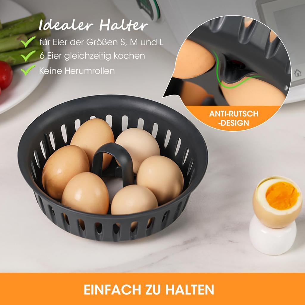 2 In 1 Steam Basket Eggs Boiler Holder Poacher Eggs Cooker Accessory Fit for TM5 TM6 TM31 Kitchen Cooking Tool