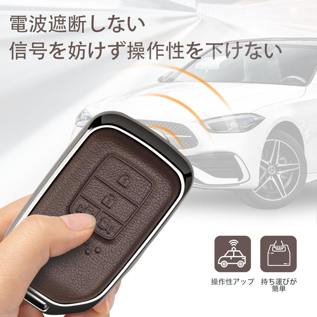 Key Case Key Genuine Vezel Key RU New Smart Key Stylish [PIMOHI] Honda-compatible Holder, Metal, Leather, Cover, Series, Odyssey, 4-Button Case,