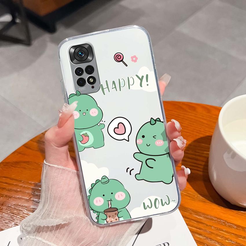 Para Redmi Note 11 11S 11T 12 12S Pro Plus Turbo Capa de Telefone Padrão de Laço Rosa Bonito Silicone Transparente de Alta Qualidade Capa Antiderrapante Para Carcaça Redmi