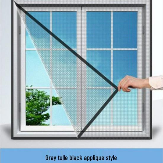 DIY Translucent Window Screen Mesh for Insect Prevention - Easy Install, Self-Adhesive Magic Tape