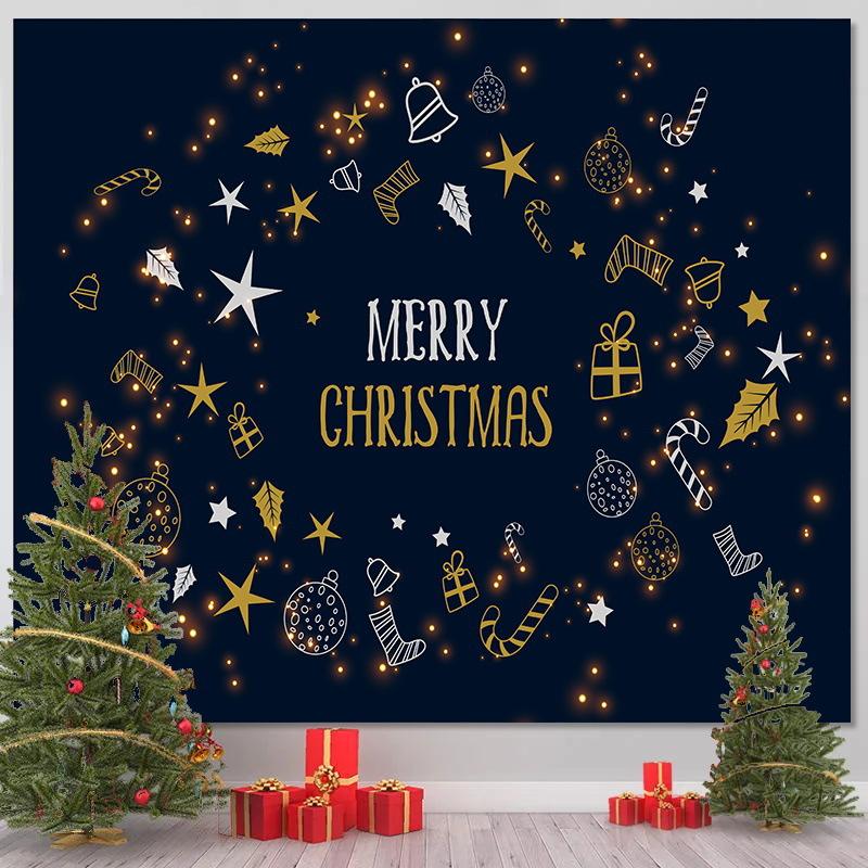 Christmas Spirit Blessing Message Digitalprinted Polyester Tapestries Living Rooms Bedrooms Macrame Wall Hanging Room Decor