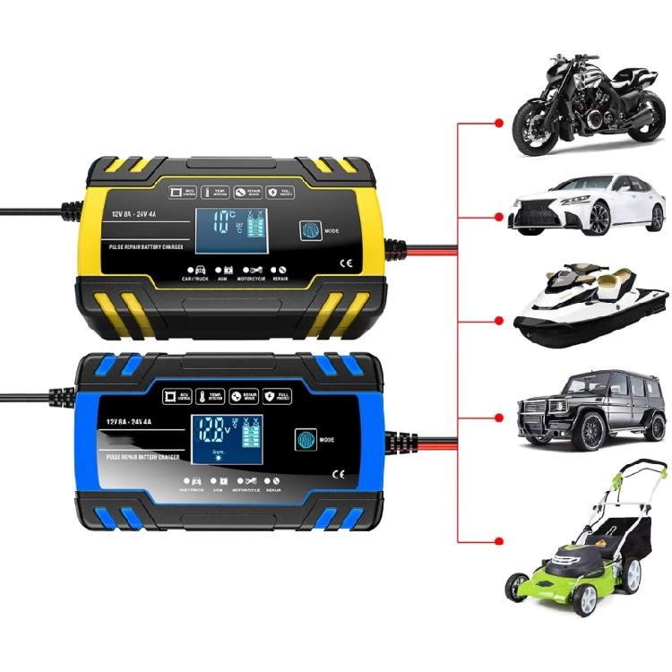 12V 24V Car Motorbike Battery Chargers AGM Lead-Acid Automatic Repair Device