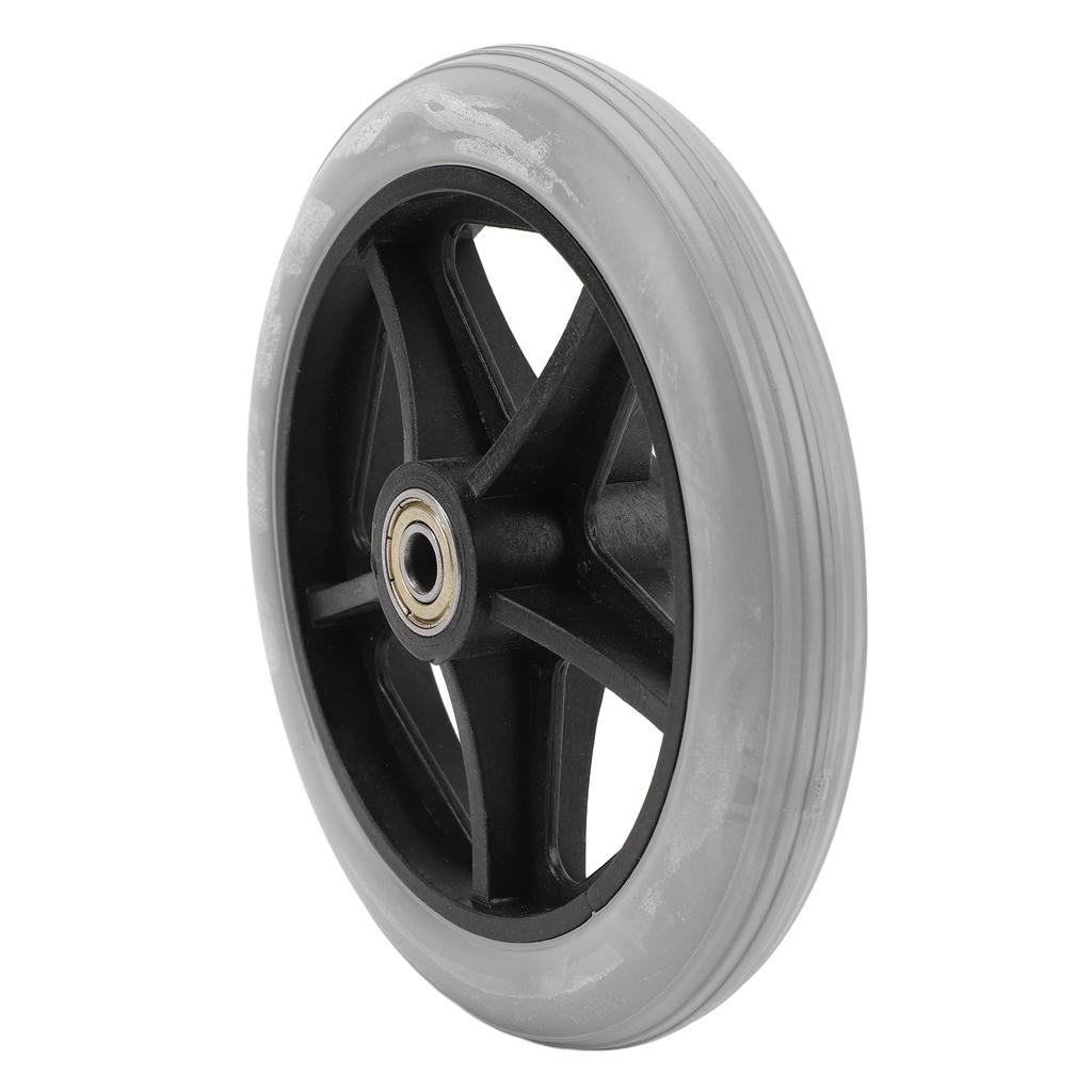 2Pcs 6in Front Wheelchair Wheel PU Wear Resistant Non Slip Universal Solid Wheelchair Tires Replacement